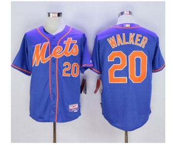 Mets #20 Neil Walker Blue Alternate Home Cool Base Stitched MLB Jersey