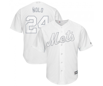 Mets #24 Robinson Cano White Nolo Players Weekend Cool Base Stitched Baseball Jersey