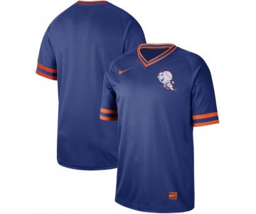 Mets Blank Royal Authentic Cooperstown Collection Stitched Baseball Jersey