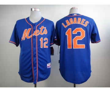 New York Mets #12 Juan Lagares Blue Jersey