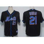 New York Mets #21 Lucas Duda Black Jersey