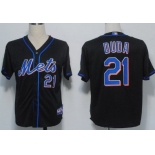 New York Mets #21 Lucas Duda Black Jersey