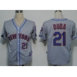 New York Mets #21 Lucas Duda Gray Jersey