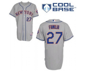 New York Mets #27 Jeurys Familia Gray Jersey