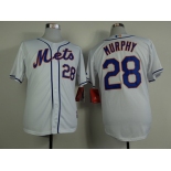 New York Mets #28 Daniel Murphy White Jersey