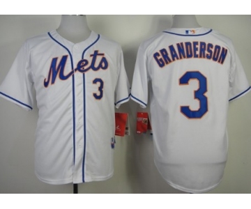 New York Mets #3 Curtis Granderson White Jersey