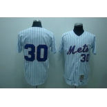 New York Mets #30 Nolan Ryan 1969 White Throwback Jersey