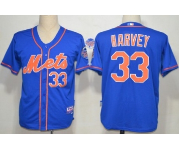 New York Mets #33 Matt Harvey Blue Jersey