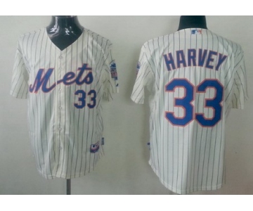New York Mets #33 Matt Harvey Cream Jersey