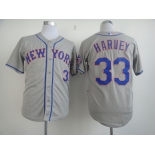 New York Mets #33 Matt Harvey Gray Jersey