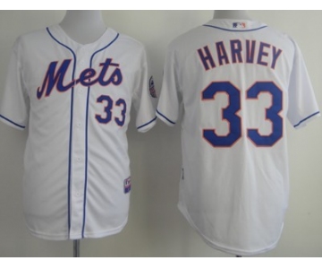 New York Mets #33 Matt Harvey White Jersey