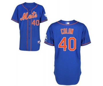 New York Mets #40 Bartolo Colon Blue Jersey
