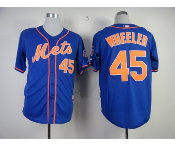 New York Mets #45 Zack Wheeler Blue Jersey