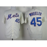 New York Mets #45 Zack Wheeler Cream Jersey