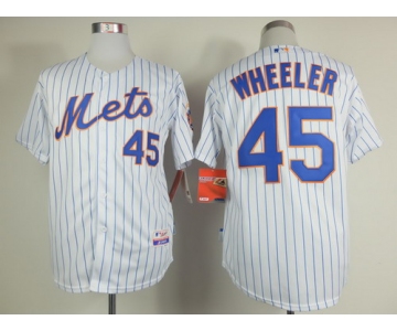 New York Mets #45 Zack Wheeler White Pinstripe Jersey