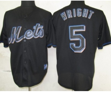 New York Mets #5 David Wright Black Fashion Jersey