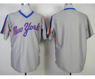 New York Mets Blank 1987 Gray Throwback Jersey