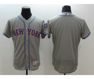 New York Mets Blank Grey Flexbase Authentic Collection Baseball Jersey