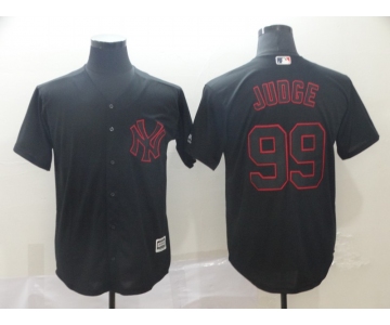 Men's New York Yankees 99 Aaron Judge Black Shadow Legend Jersey
