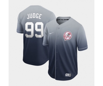 Men's New York Yankees 99 Aaron Judge Gray Drift Fashion Jersey