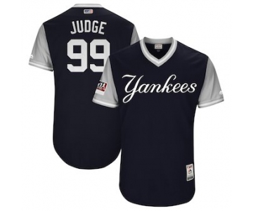 Men's New York Yankees 99 Aaron Judge Judge Majestic Navy 2018 Players' Weekend Authentic Jersey