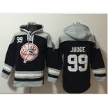 Men's New York Yankees #99 Aaron Judge Navy Blue Ageless Must Have Lace Up Pullover Hoodie
