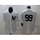 Men's New York Yankees #99 Aaron Judge No Name White Throwback Stitched MLB Cool Base Nike Jersey
