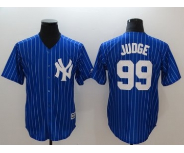 New York Yankees #99 Aaron Judge Blue Cool Base Jersey