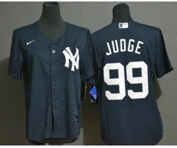 Youth New York Yankees #99 Aaron Judge Navy Blue White Number Stitched MLB Cool Base Nike Jersey