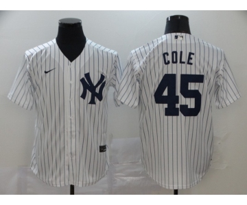 Men's New York Yankees #45 Gerrit Cole White Home Stitched MLB Cool Base Nike Jersey