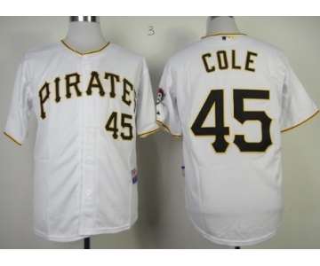 Pittsburgh Pirates #45 Gerrit Cole White Jersey