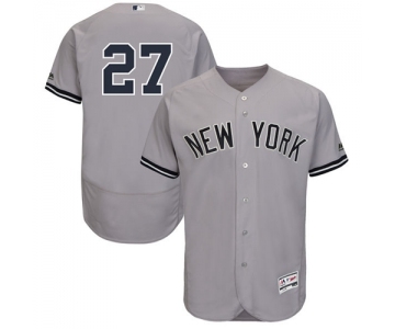 Men's New York Yankees #27 Giancarlo Stanton Grey Flexbase Authentic Collection Stitched MLB Jersey