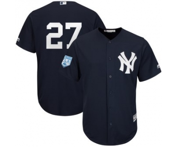 Men's New York Yankees 27 Giancarlo Stanton Majestic Navy 2019 Spring Training Cool Base Player Jersey