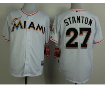 Miami Marlins #27 Giancarlo Stanton White Jersey