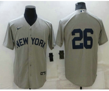 Men's New York Yankees #26 DJ LeMahieu 2021 Grey Field of Dreams Cool Base Stitched Baseball Jersey