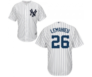 Yankees #26 DJ LeMahieu White Strip New Cool Base Stitched Baseball Jersey