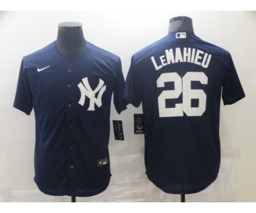 Men New York Yankees 26 Lemahieu Blue Game Nike 2021 MLB Jersey