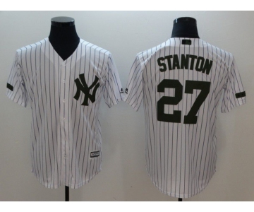 Men New York Yankees 27 Stanton White Game 2021 MLB Jersey
