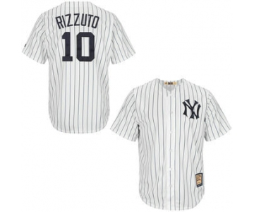 Men's New York Yankees 10 Phil Rizzuto Majestic White Home Cool Base Cooperstown Collection Player Jersey
