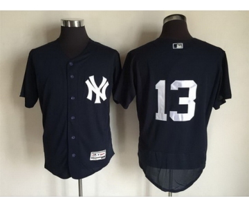 Men's New York Yankees #13 Alex Rodriguez Navy Blue 2016 Flexbase Majestic Baseball Jersey