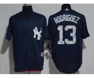 Men's New York Yankees #13 Alex Rodriguez Navy Blue 2017 Spring Training Stitched MLB Majestic Cool Base Jersey