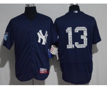Men's New York Yankees #13 Alex Rodriguez Navy Blue 2017 Spring Training Stitched MLB Majestic Flex Base Jersey