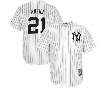 Men's New York Yankees 21 Paul ONeill Majestic White Home Cool Base Cooperstown Collection Player Jersey