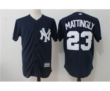 Men's New York Yankees #23 Don Mattingly Navy Blue Stitched MLB Majestic Cool Base Jersey