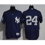 Men's New York Yankees #24 Gary Sanchez Navy Blue 2017 Spring Training Stitched MLB Majestic Flex Base Jersey