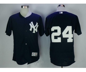 Men's New York Yankees #24 Gary Sanchez Navy Blue Stitched MLB Majestic Flex Base Jersey