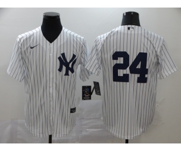 Men's New York Yankees #24 Gary Sanchez White Home No Name Stitched MLB Cool Base Nike Jersey