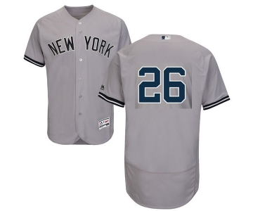 Men's New York Yankees #26 Tyler Austin Gray Gray Road Stitched MLB 2016 Majestic Flex Base Jersey