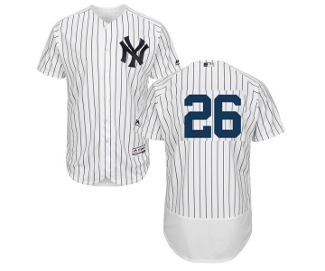 Men's New York Yankees #26 Tyler Austin White Home Stitched MLB 2016 Majestic Flex Base Jersey