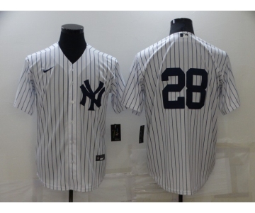 Men's New York Yankees #28 Josh Donaldson White Cool Base Stitched Baseball Jersey